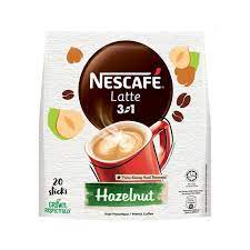 Nescafe latte 3in 1 Hazelnut 20 Sticks Coffee 500 gm