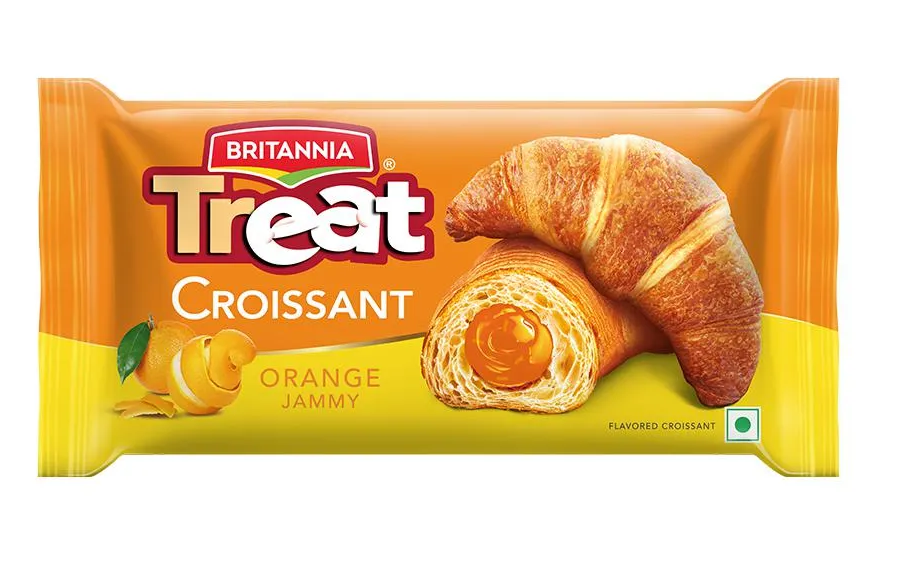 BRITANNIA TREAT CROISSANT ORANGE JAMMY  45GM