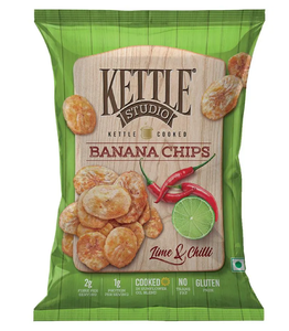 Kettle Banana Chips Lime & Chili Gluten Chips 150 gm