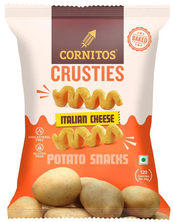 Cornitos Crusties Italian Cheese Potato Snacks 50 gm