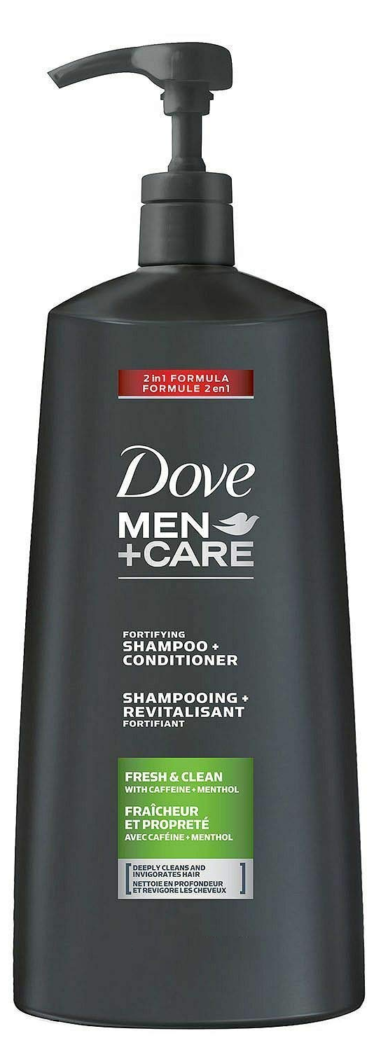 Dove men +care 2in1 shampoo+conditioner fresh&clean caffine+menthol energising cooling effect 650ml