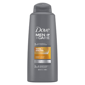 Dove men +care 2in1 shampoo+conditioner thik&strong caffein+amino formula reduces hairfall 180ml