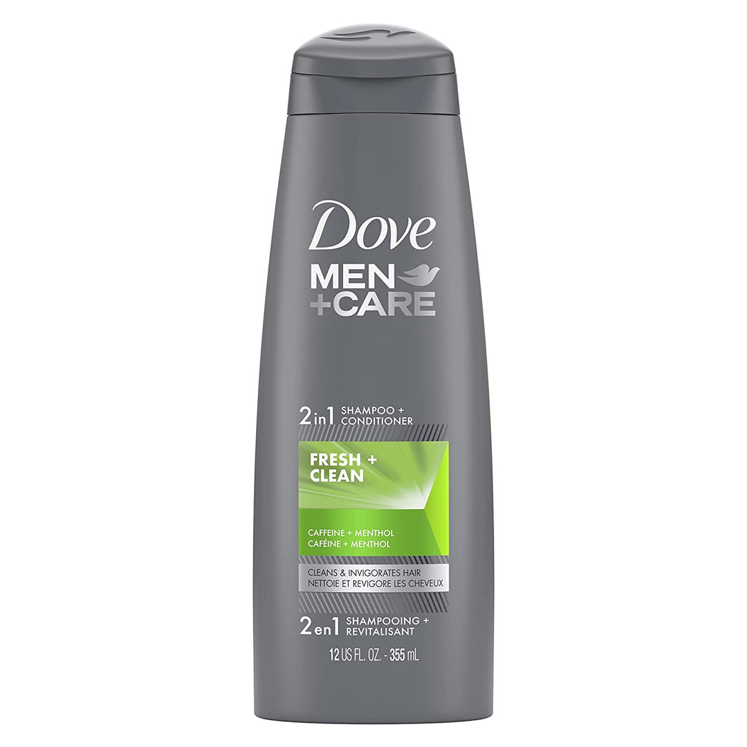 Dove men +care 2in1 shampoo+conditioner fresh&clean caffine+menthol energising cooling effect 180ml