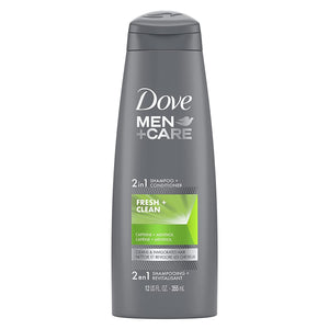 Dove men +care 2in1 shampoo+conditioner fresh&clean caffine+menthol energising cooling effect 180ml