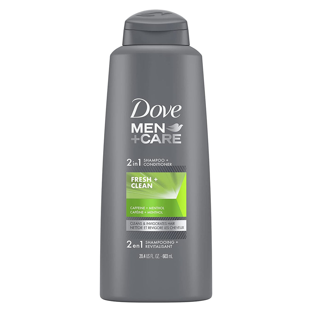 Dove men +care 2in1 shampoo+conditioner fresh&clean caffine+menthol energising cooling effect 340ml