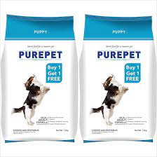 Purepet Chicken & Vegetable Puppy Dog Food 1.1kg (Buy 1 Get 1 Free )