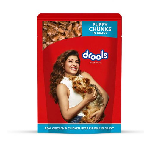 Drools Puppy Wet Dog Food Real Chicken and Chicken Liver Chunks in Gravy 150g