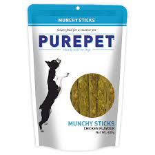 Purepet Munchy Sticks Chicken Flavour Dog Treats 400 g