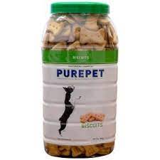 Purepet 100% Vegeterian BiscuitDog Treats- Jar 905g