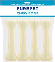 Drools PUREPET CHEW BONE 5 INCHES  4 PACK