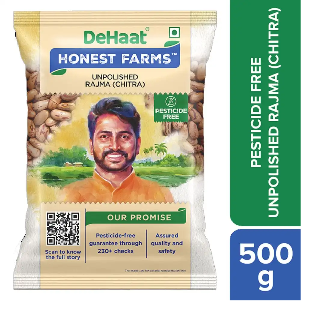 Dehaat Honest Farms Unpolished Rajma (Chitra) 500Gm