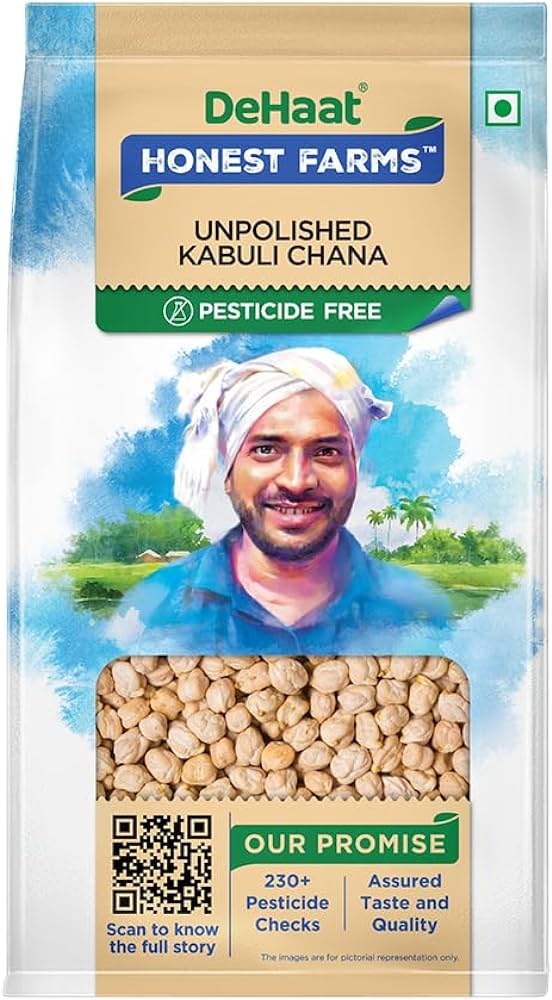 Dehaat Honest Farms Unpolished Kabuli Chana 500Gm