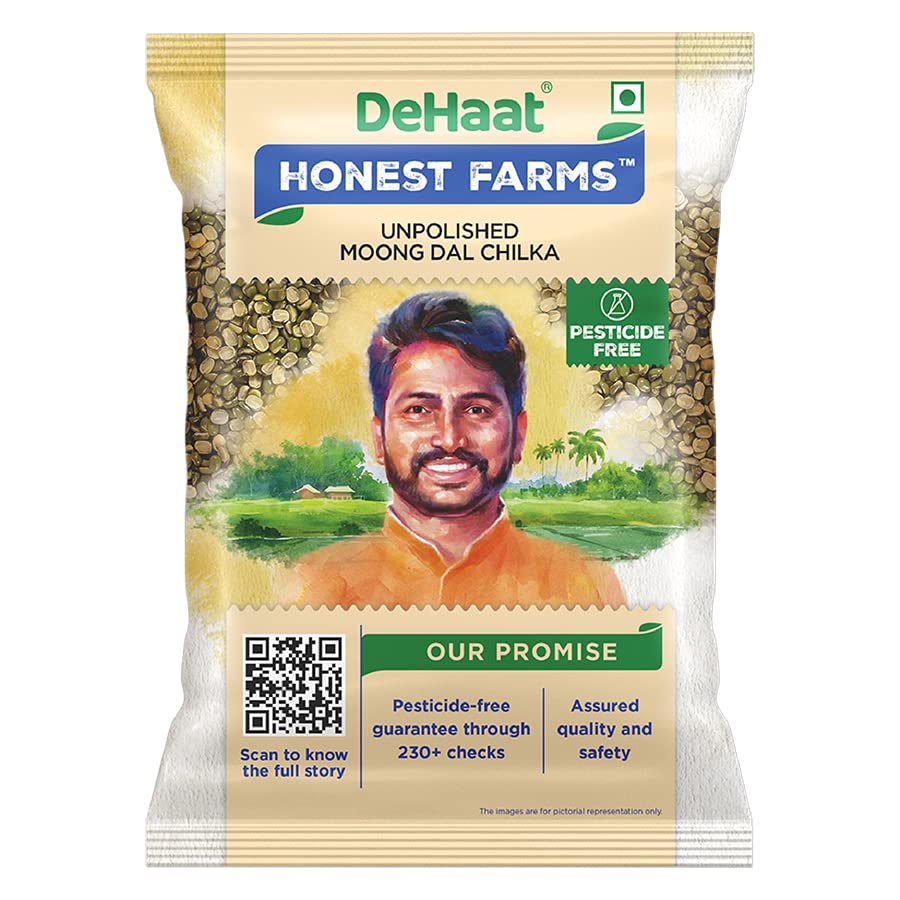 Dehaat Honest Farms Unpolished Moong Dal Chilka 1Kg