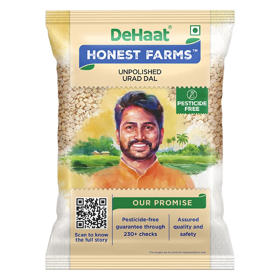 Dehaat Honest Farms Unpolished Urad Whole 500Gm