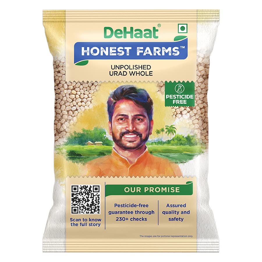 Dehaat Honest Farms Unpolished Urad Whole 1Kg