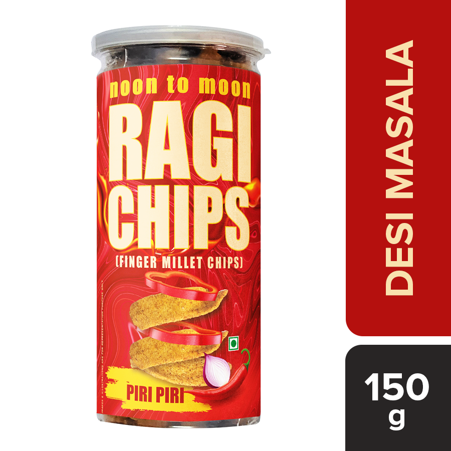 NOON TO MOON RAGI CHIPS- PIRI PIRI 150gm