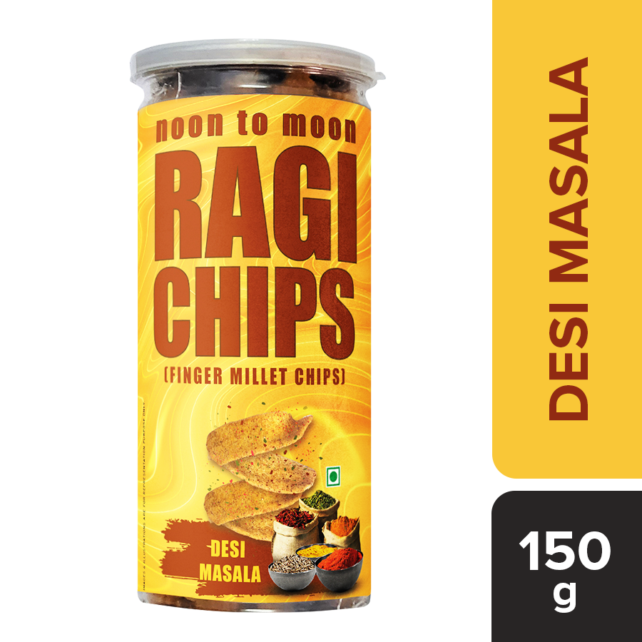 NOON TO MOON RAGI CHIPS- DESI MASALA 150gm