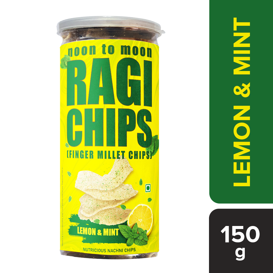 NOON TO MOON RAGI CHIPS- LEMON & MINT 150gm