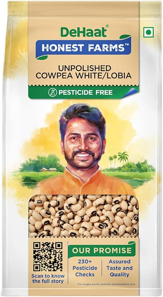 Dehaat Honest Farms Unpolished Cowpea White/Lobiya 1kg