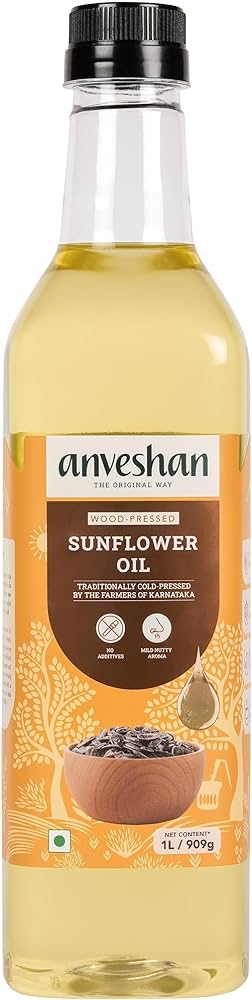 Anveshan Wood Pressed sunflower Oil 1 Ltr