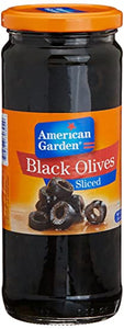 AMERICAN GARDEN BLACK OLIVES SLICED 450GM