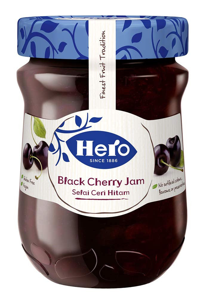 Hero Black Cherry Preserve Jam 340gm Imp