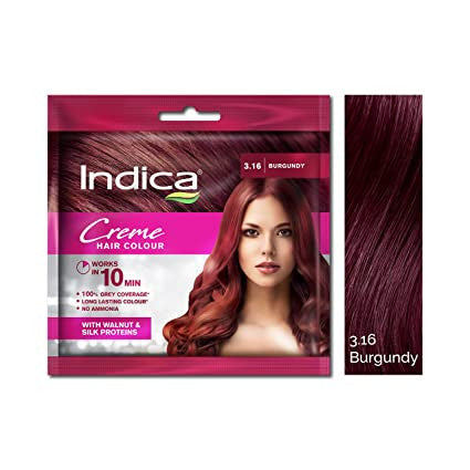 INDICA CREME HAIR COLOUR 3.16 BURGUNDY 40ML