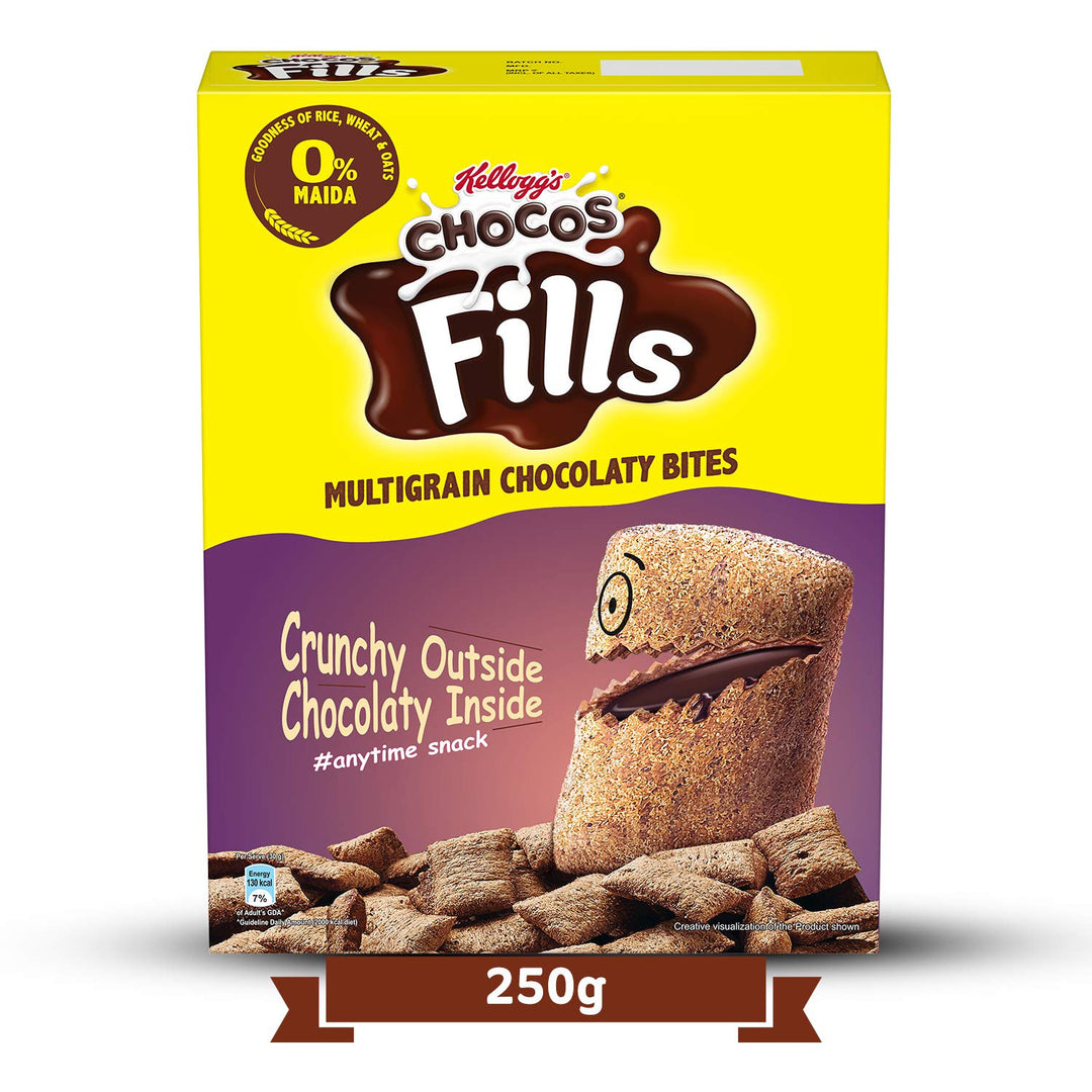 Kelloggs Chocos Fill Centre Filled Pillows 250gm