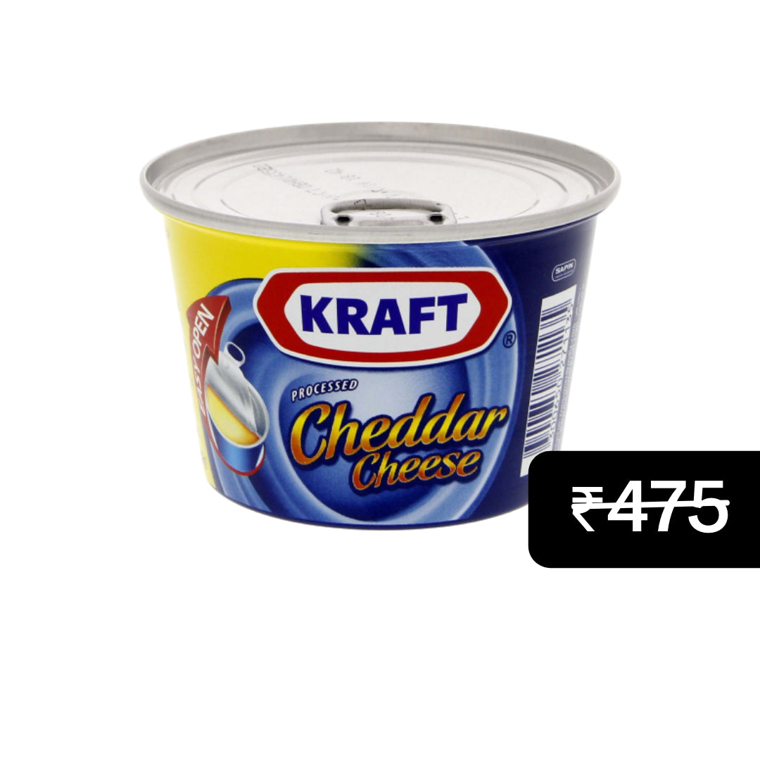 Kraft PRocessed Chedder Cheese 190gm ( Buy 1 Get 1)