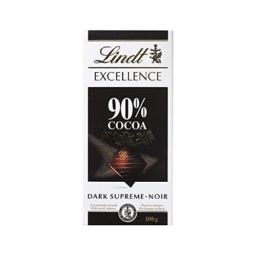 LINDT EXCELLENCE 90% COCOA DARK SUPREME CHOCOLATE 100GM