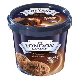 London Dairy Premium Ice Cream Chocolate Brownie Delight 500ml