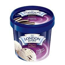 London Dairy Premium Ice Cream Cookies - Cream 125ml