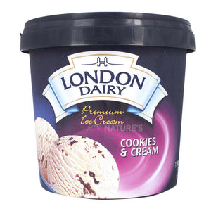 London Dairy Premium Ice Cream Cookies - Cream 1ltr