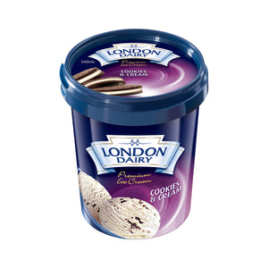 London Dairy Premium Ice Cream Cookies - Cream 500ml