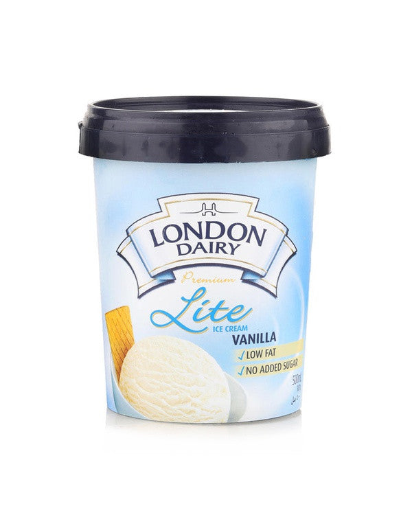 London Dairy Premium Lite Ice Cream Vanilla S/F 500ml Imp
