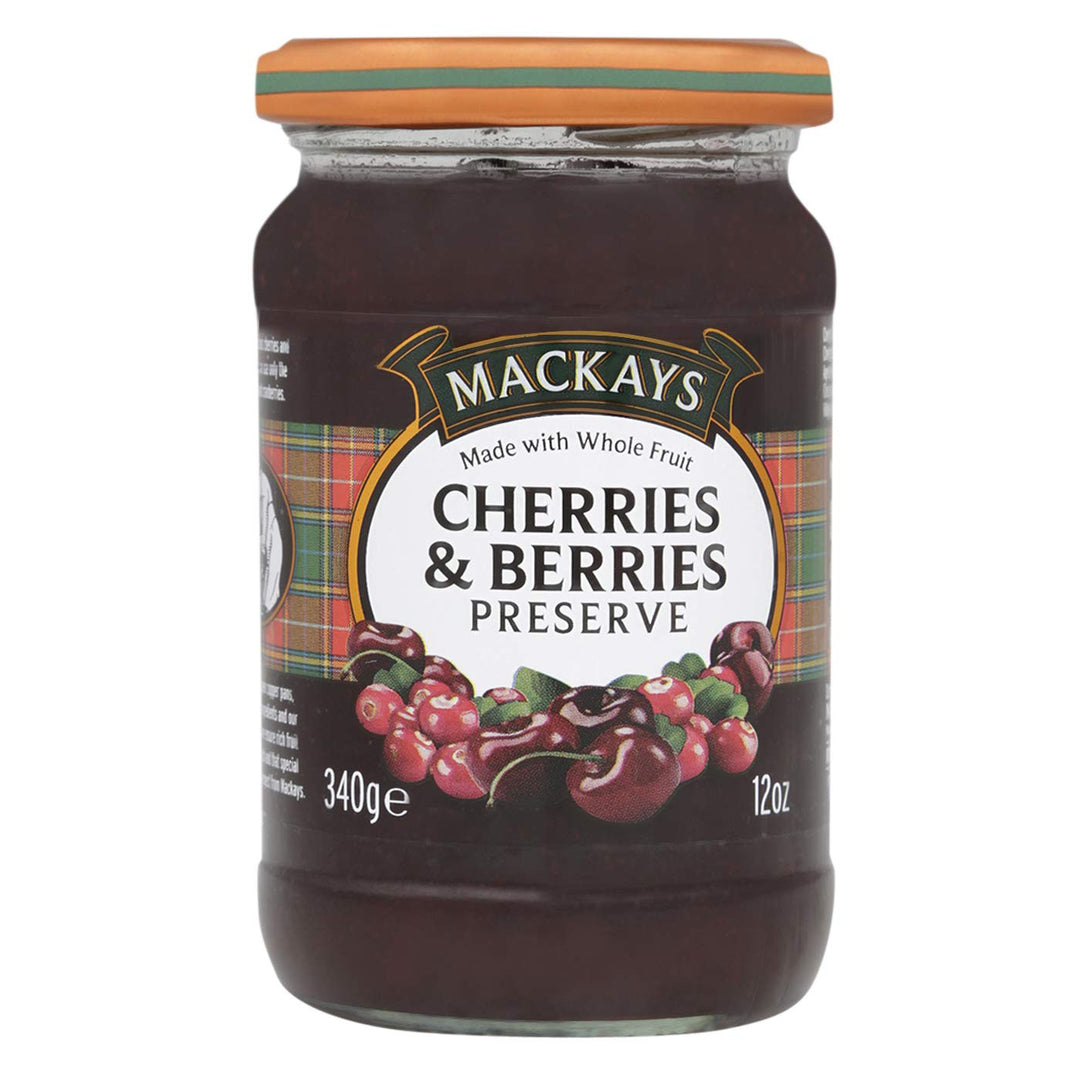 Mackys Cherries N Berries Preserve 340Gm