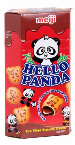 Meiji Hello Panda Biscuits With A CreaMy Chocolate Filling 50gm