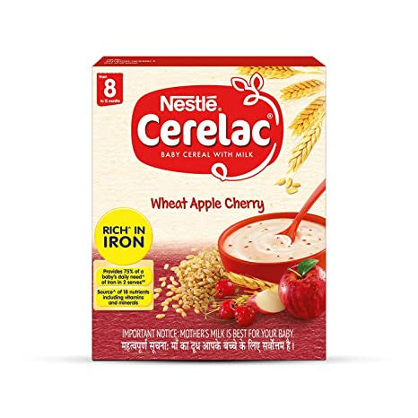 NESTLE CERELAC BABY CEREAL WITH MILK WHEAT APPLE 300GM