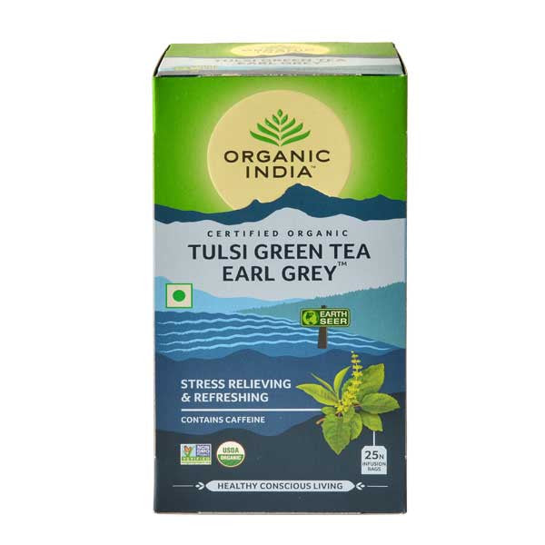 Organic India Tulsi Green Tea Earl Grey 18B