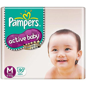 Pampers Active Baby Medium 6-11kg 90-Diapers