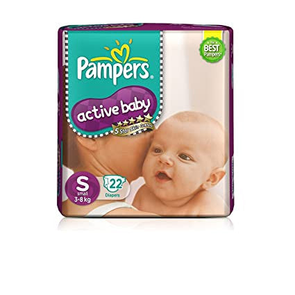 Pampers Active Baby S 3-8kg 22 Diapers