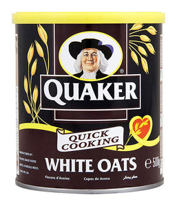 Quaker Quick Cooking White Oats 500gm Tin Imp
