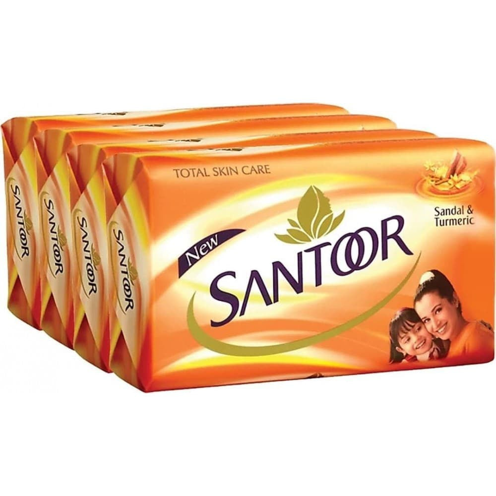 Santoor Sandal And Turmeric Soap 4x100gm