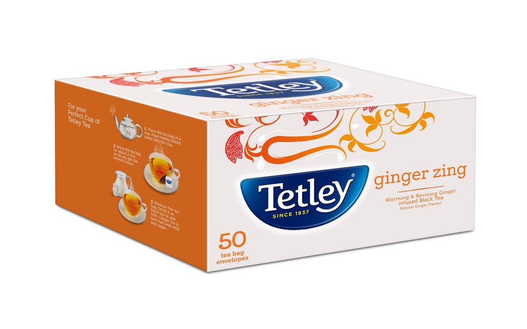Tata Tetley With Gingeri Natural Flavour 50 Tea Bags