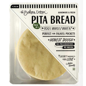 The Bakers Dozen Pita Bread 100% Whole Wheat 100Gm